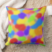 レインボーかわいらしスポッジズ抽象デザイン- クッション (ブランケット)