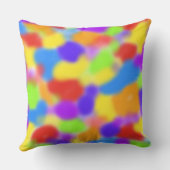レインボーかわいらしスポッジズ抽象デザイン- クッション (裏面)