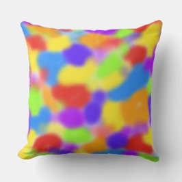 レインボーかわいらしスポッジズ抽象デザイン- クッション