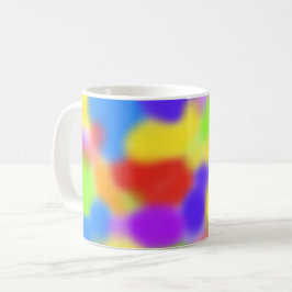 レインボーかわいらしスポッジズ抽象デザイン- コーヒーマグカップ