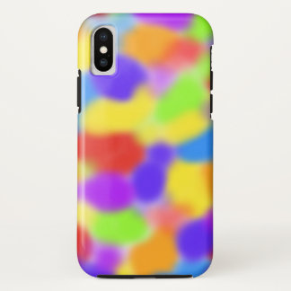 レインボーかわいらしスポッジズ抽象デザイン iPhone XSケース