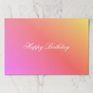 レインボーかわいらしデザイン紙ランチョンマット ペーパーパッド