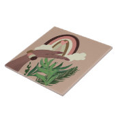 レインボーかわいらしナチュラル緑の手フェミニンつき タイル (側面)