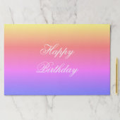 レインボーかわいらしハッピーバースデー紙ランチョンマット ペーパーパッド (インサイチュ)