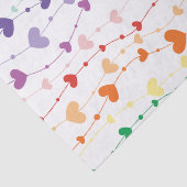 レインボーかわいらしハートパターンキッズ 薄葉紙 (詳細)