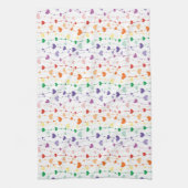 レインボーかわいらしハートパターンファミリー キッチンタオル (縦)