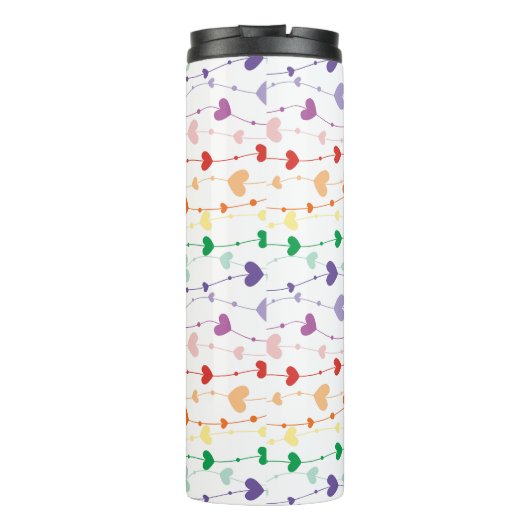 レインボーかわいらしハートパターンファミリー タンブラー (裏面)