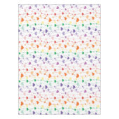 レインボーかわいらしハートパターンファミリー テーブルクロス (正面)