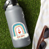 レインボーかわいらしハート名表示ステッカー シール