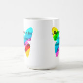 レインボーかわいらしバタフライ コーヒーマグカップ (中央)