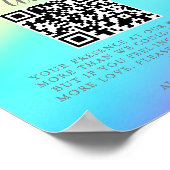 レインボーかわいらしフェードカスタムウェディングハネムーン基金 ポスター (角)