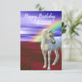 レインボーかわいらしユニコーンの花のフィールド カード (スタンド正面)