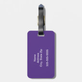 レインボーかわいらしユニコーンの落下する星を育てる ラゲッジタグ (裏面縦)