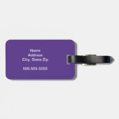 レインボーかわいらしユニコーンの落下する星を育てる ラゲッジタグ (裏面横)