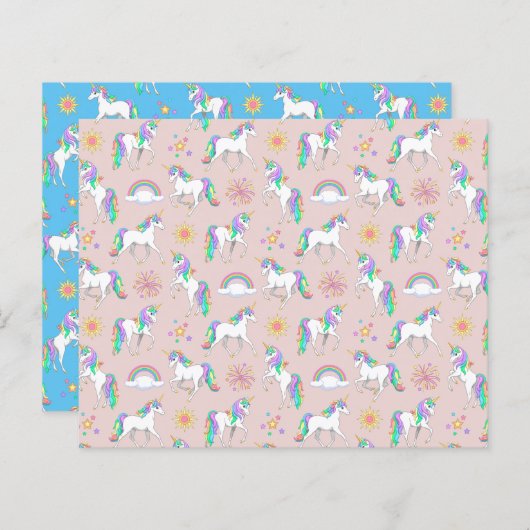 レインボーかわいらしユニコーン (正面/裏面)