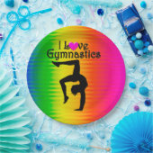 レインボーかわいらしー私は体操紙プレート ペーパープレート (パーティー)