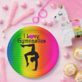 レインボーかわいらしー私は体操紙プレート ペーパープレート (パーティー)