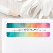 レインボーかわいらし差出人住所ラベル ラベル (インサイチュ)