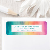 レインボーかわいらし差出人住所ラベル ラベル (インサイチュ)