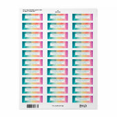 レインボーかわいらし差出人住所ラベル ラベル (フルシート)