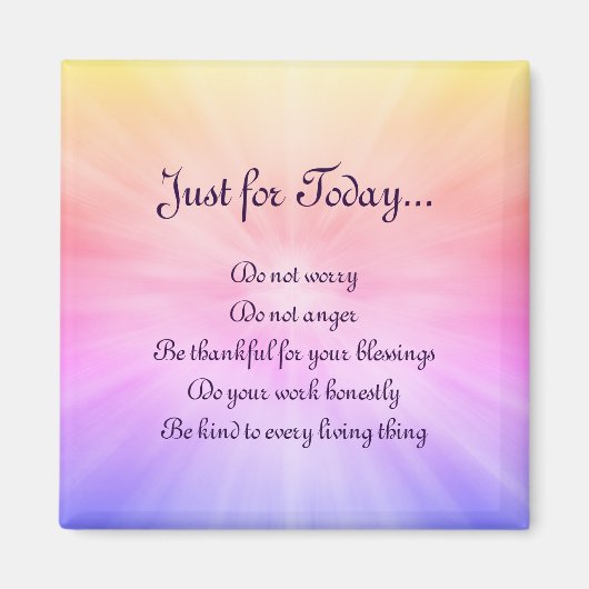 レインボーかわいらし霊気原則デザイン マグネット (正面)