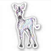 レインボーきらめくゼブラ シール (正面)