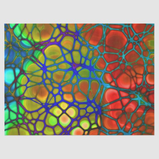 レインボーくもの巣ティッシュペーパー 薄葉紙 (正面)