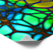 レインボーくもの巣ポスター ポスター (角)