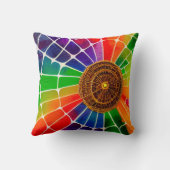 レインボーくもの巣 クッション (裏面)