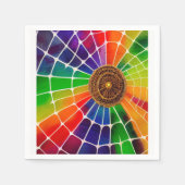 レインボーくもの巣 スタンダードカクテルナプキン (正面)