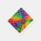 レインボーくもの巣 スタンダードカクテルナプキン (角)