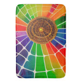 レインボーくもの巣 バスマット (正面縦)