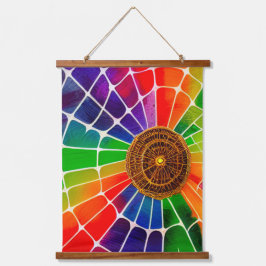 レインボーくもの巣 吊り下げ型タペストリー