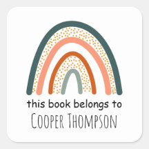 レインボーこの本はキッズ蔵書票