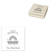 レインボーこれは蔵書票 ラバースタンプ (押印)