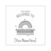 レインボーこれは蔵書票 ラバースタンプ (インプリント)