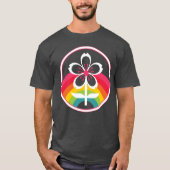 レインボーさくらんぼの花Tシャツ Tシャツ (正面)