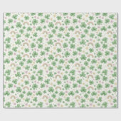 レインボーとクローバ離れーのギフトラッピング紙 ラッピングペーパー (フラット)