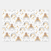 レインボーとナマズのパターン ラッピングペーパーシート (正面3)