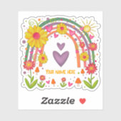 レインボーとハートがインスピリシティステッカーを切り取る シール (シート)