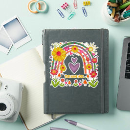 レインボーとハートがインスピリシティステッカーを切り取る シール