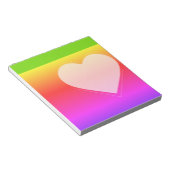 レインボーとハートの付箋 ノートパッド (アングル)