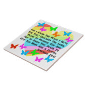 レインボーとハートエレミヤ29:11 タイル (側面)