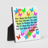 レインボーとハートエレミヤ29:11 フォトプラーク (正面)