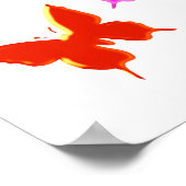 レインボーとハートエレミヤ29:11 ポスター (角)