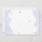 レインボーとハートフォト誕生日 招待状 (裏面)