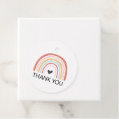 レインボーとハート誕生日サンキューメッセージカード フェイバータグ (インサイチュ)