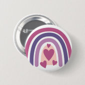 レインボーとハート 缶バッジ (正面&裏面)