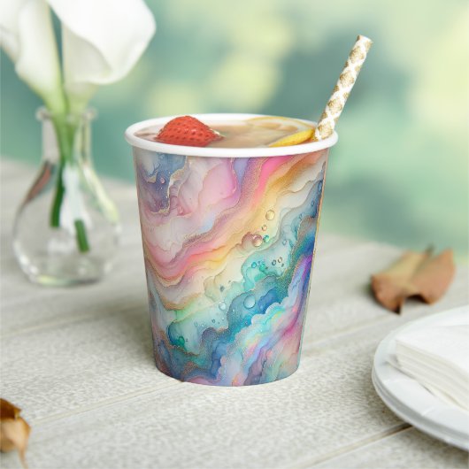 レインボーとバブル ペーパー＆パーティプレート 紙コップ (インサイチュ)
