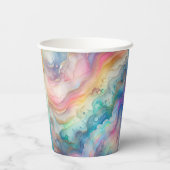 レインボーとバブル ペーパー＆パーティプレート 紙コップ (裏面)